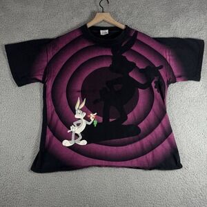 Wild Oats T Shirt Vintage XL Usa Bugs Bunny 1992 Purple Y2k 90s rare Thrashed